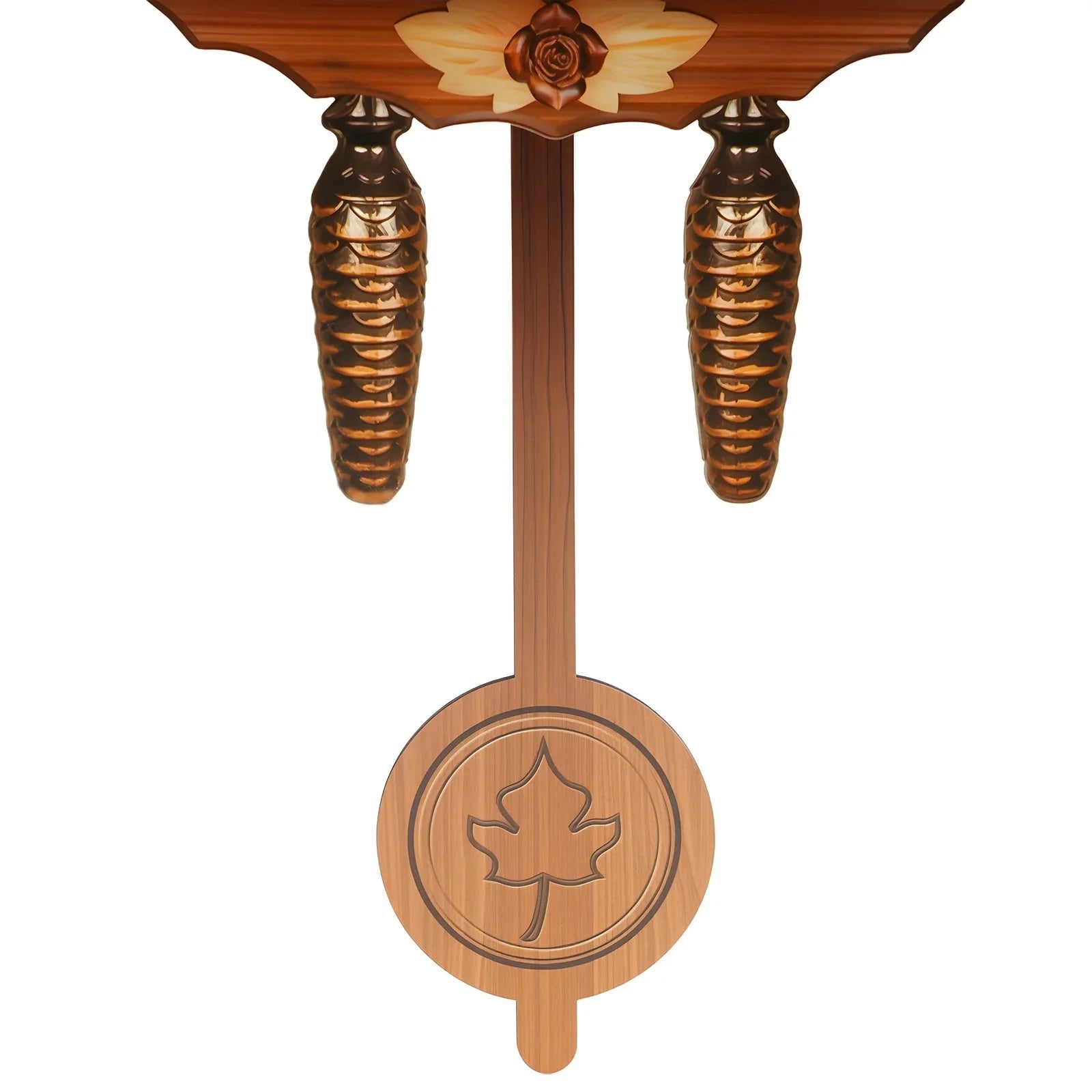 Nordic Style Designed Hanging Handmade Wood Cuckoo Clock w/ Chiming Bird 18"