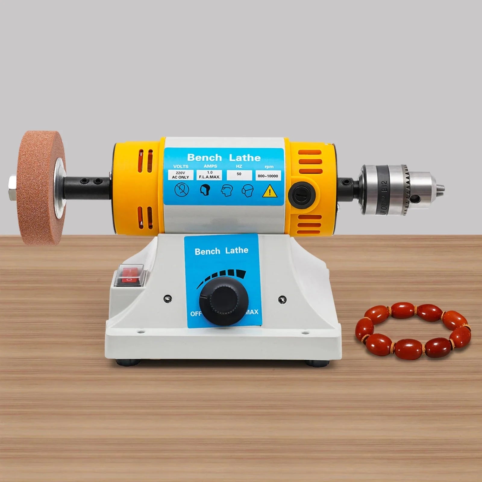 320W Polisher Grinder Machine 10000R/min Anti-rust Benchtop Polisher Grinder for Cutting and Carving for Jewelry/Wood/Dental