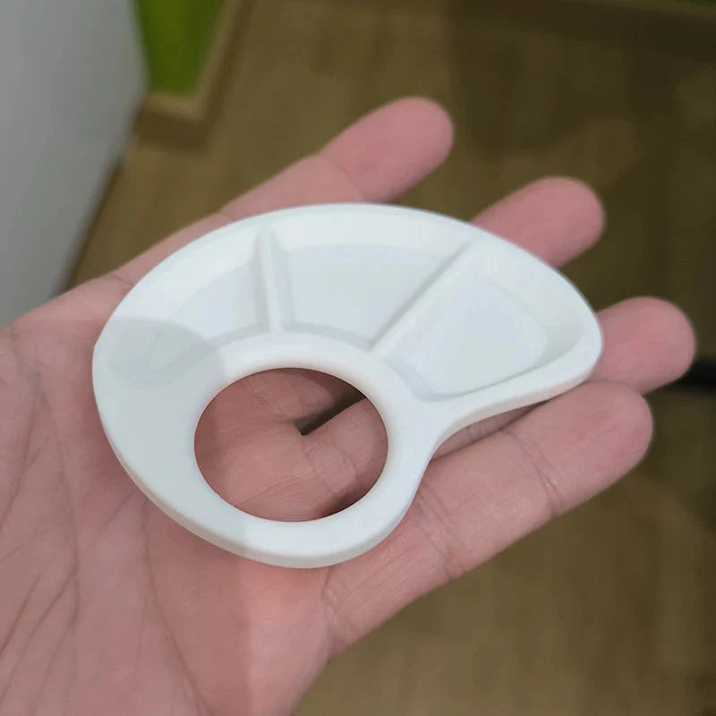 Ergonomic Thumb Palette Petite Paint Palette Smooth Surface for Artists Outdoor Painting Home Crafts School Art Classes