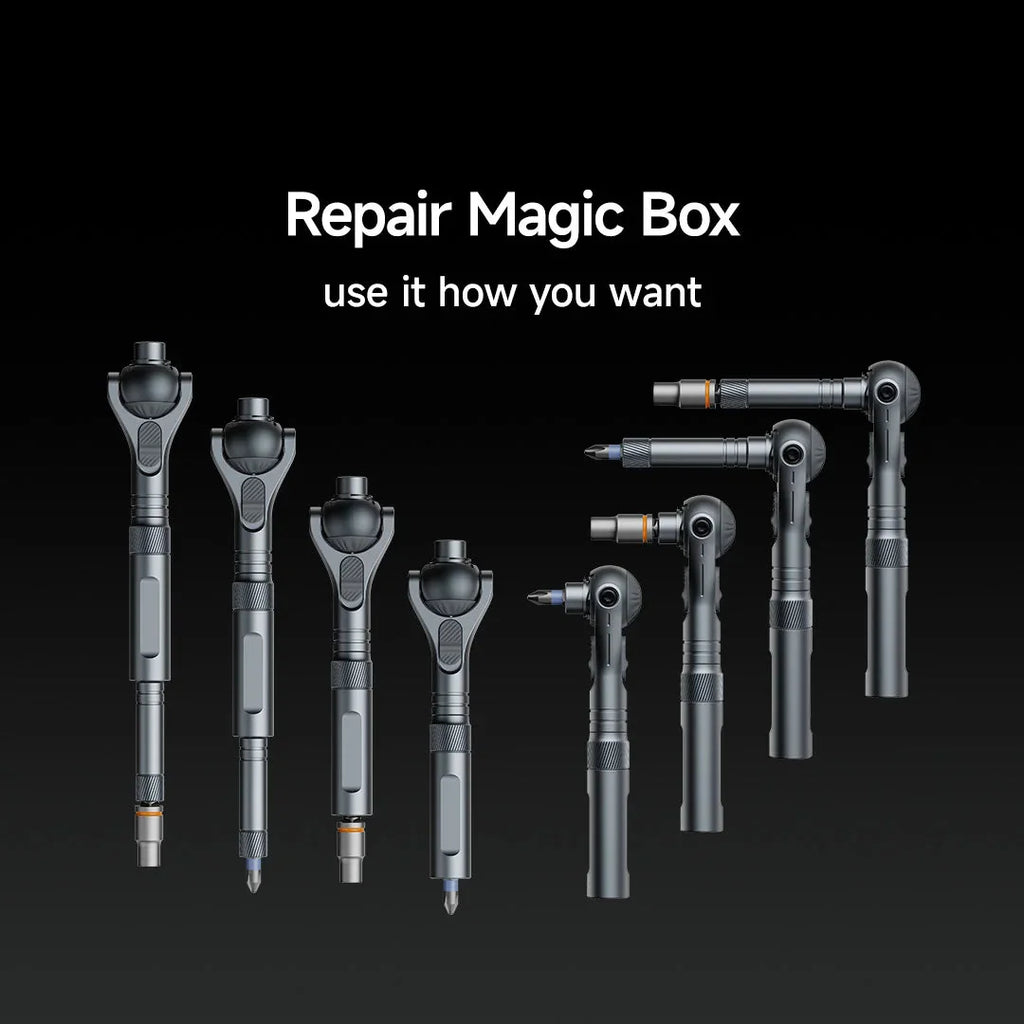 VMAN 40-in-1 Multi-Function Ratchet Screwdriver Kit with Magnetic Bits – Mini Repair Tool Set for PC, iPhone & Home Use