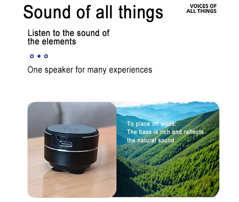 Bone Conduction Speaker Vibration Stereo Audio Digital TWS Wireless Smallest Speakers Dropshipping Mini Portable Metal Speaker