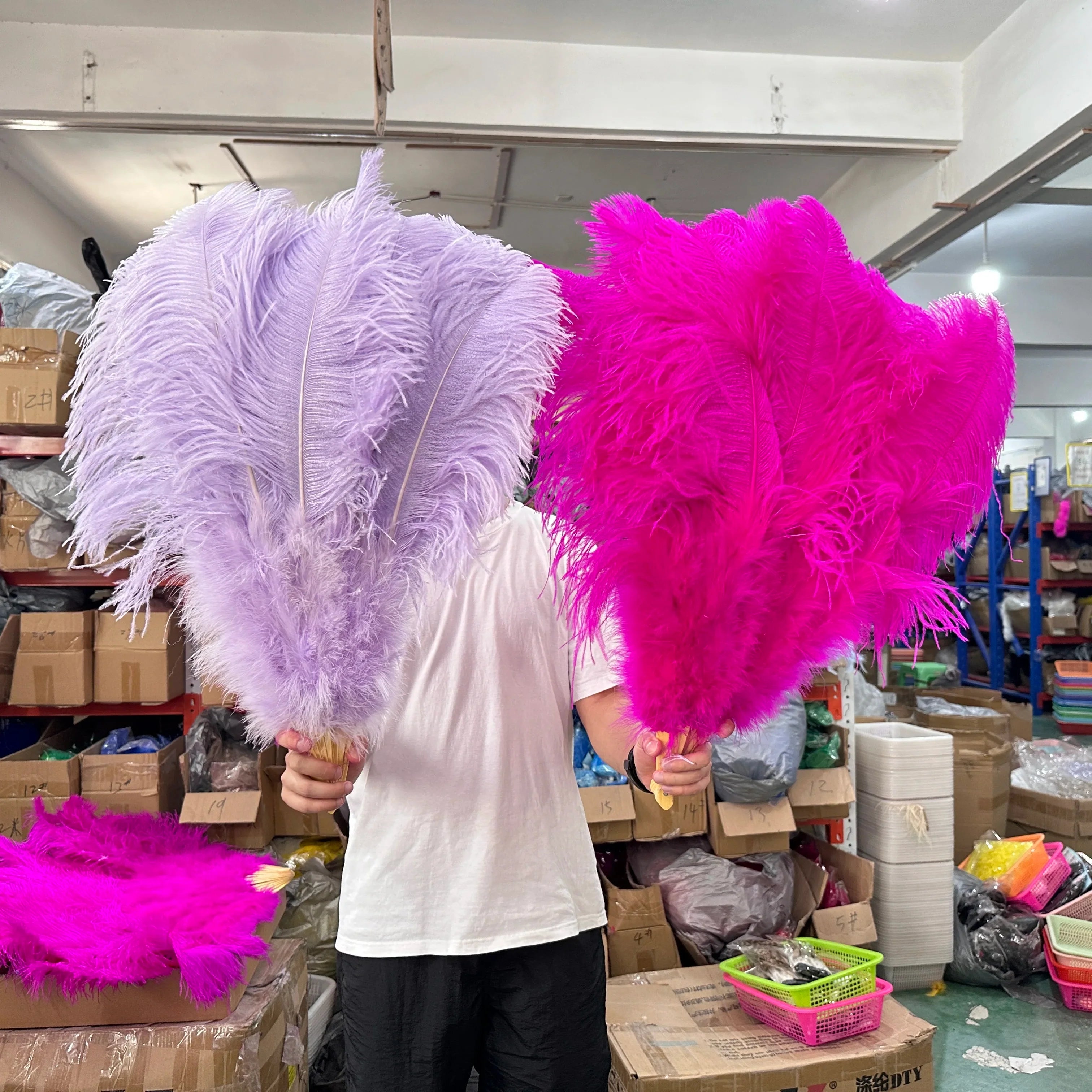 130CM Ostrich Feather Fans