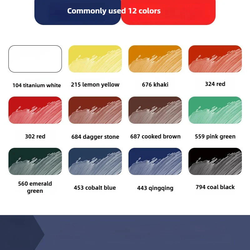 Maries Oil Paint 50ML Oil Painting Art Creation Pigment Large Oil Paint Paint Single Commonly Used 24 Colors