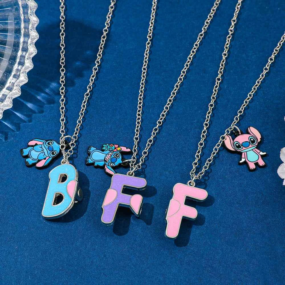 3Pcs/Set Best Friends Forever Stitch Toy BFF Necklace Set - Good Friends Friendship Gift for Girls And Boys