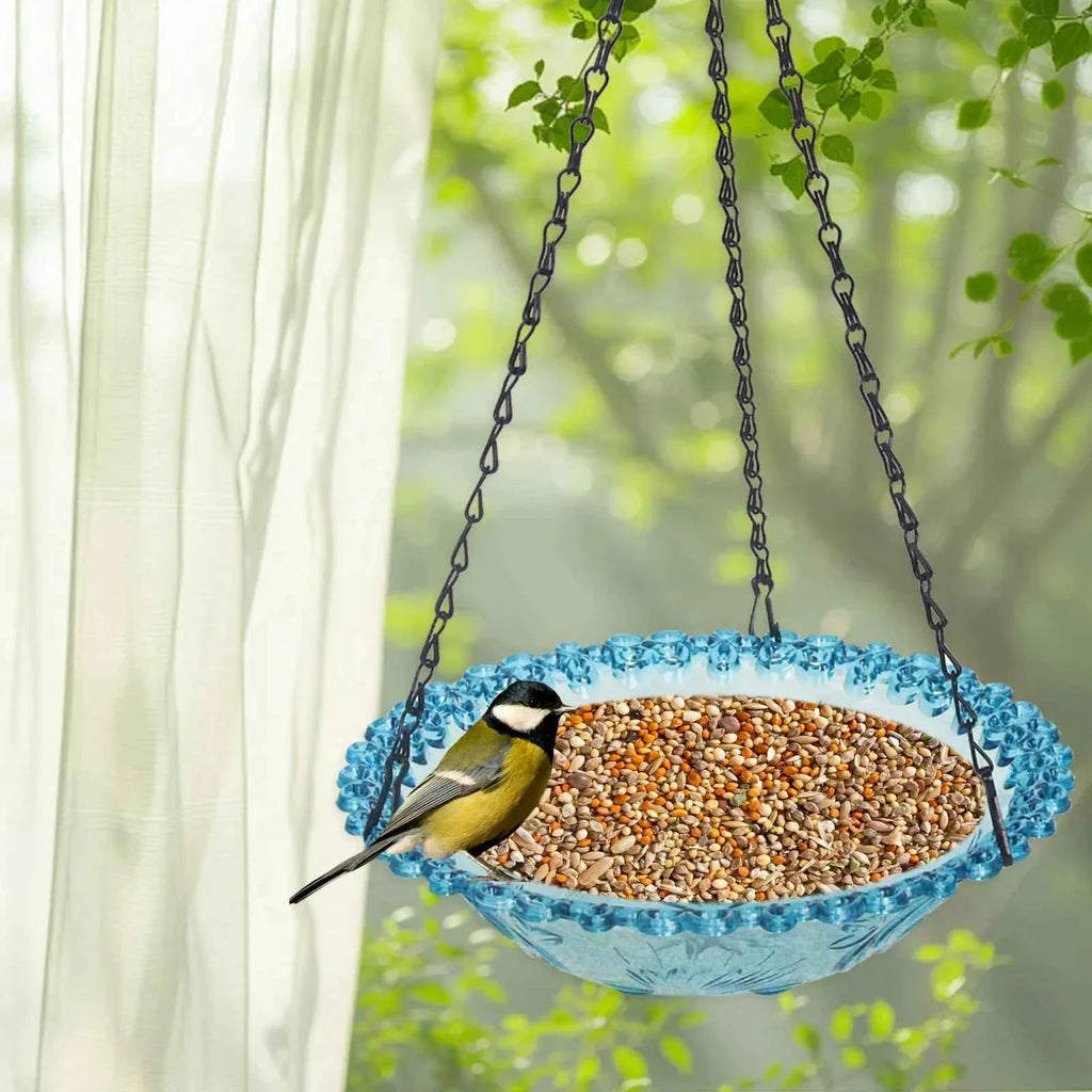 Hanging Bird Bath Hanging Bird-Feeder- Garden BirdBath Tray Wildlife Feeder Plate Water Bowl or Water Bowl for Garden Decoration