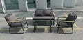4-Piece Rattan Outdoor Furniture Set - Modern Wicker Sofa & Table for Garden & Patio