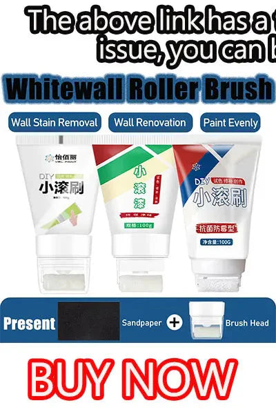 100g White Pink Wall Small Roller Brush Paint Interior Wall Repair Household Wall Graffiti Repair Environmental Protection Paint