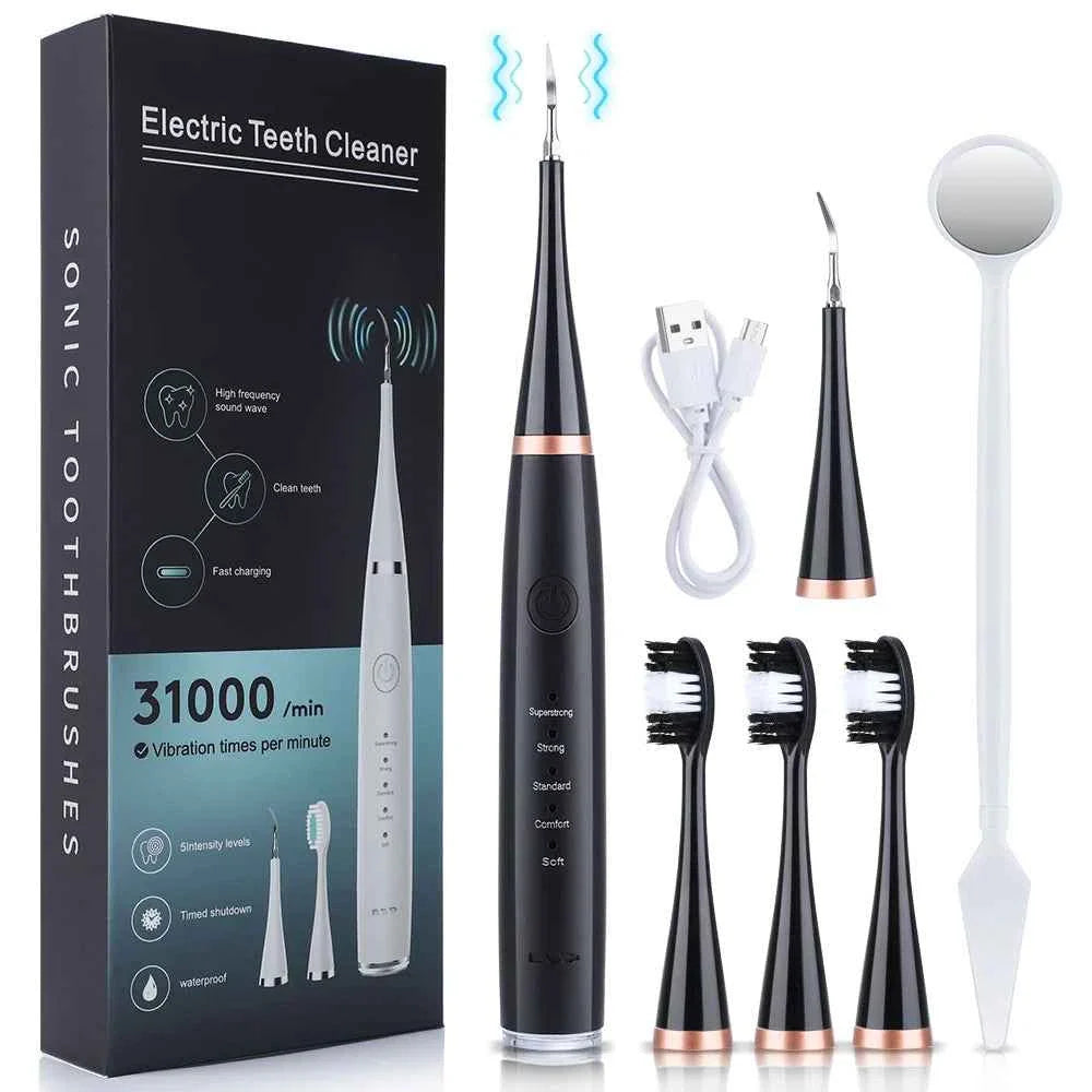Electric Sonic Dental Calculus Remover Whitener Scaler LED Display Tooth Cleaner Rechargeable Tartar Tool Whitening Teeth Care