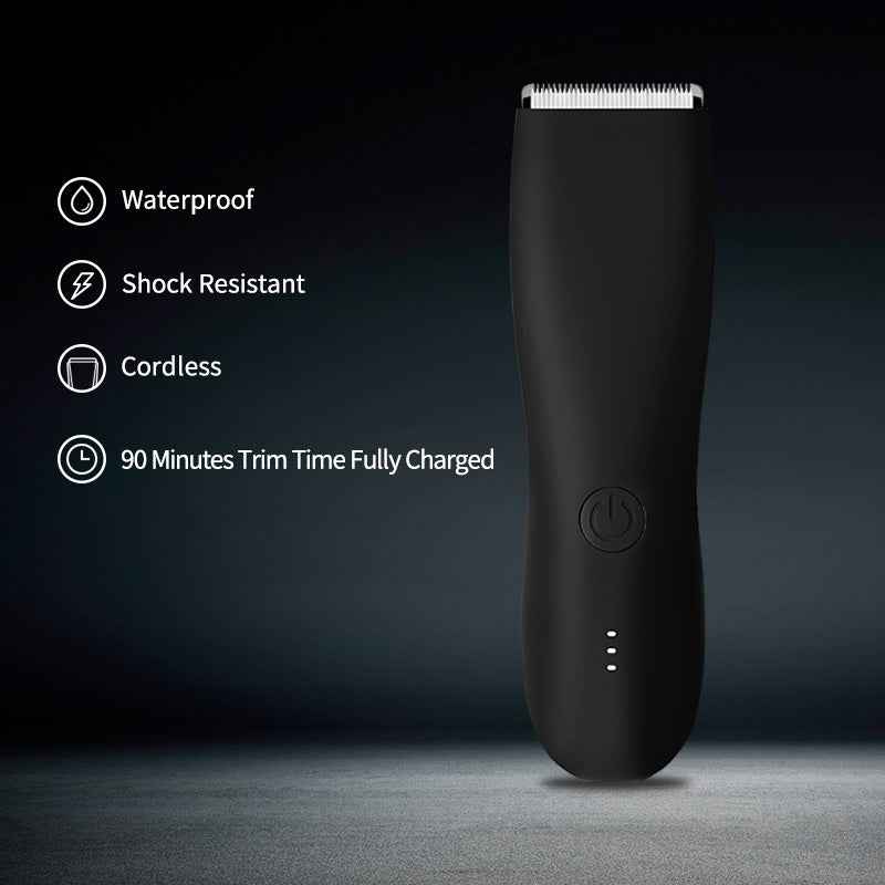 Professional Hair Clippers For Men Quiet Cordless Electric Groin & Pubic Body Hair Trimmer Wet/Dry Groomer Clippers Shaver Razor