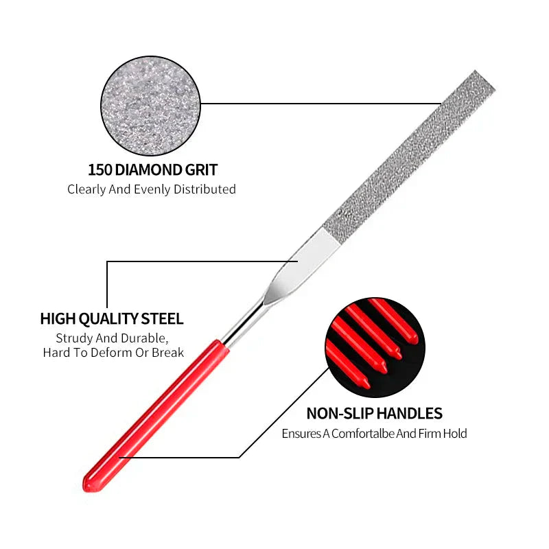 Diamond Mini Needle File Set for Carpentry Jewelry Stone Glass Metal Ceramic Polish Carving DIY Craft Woodworking Hand Tools