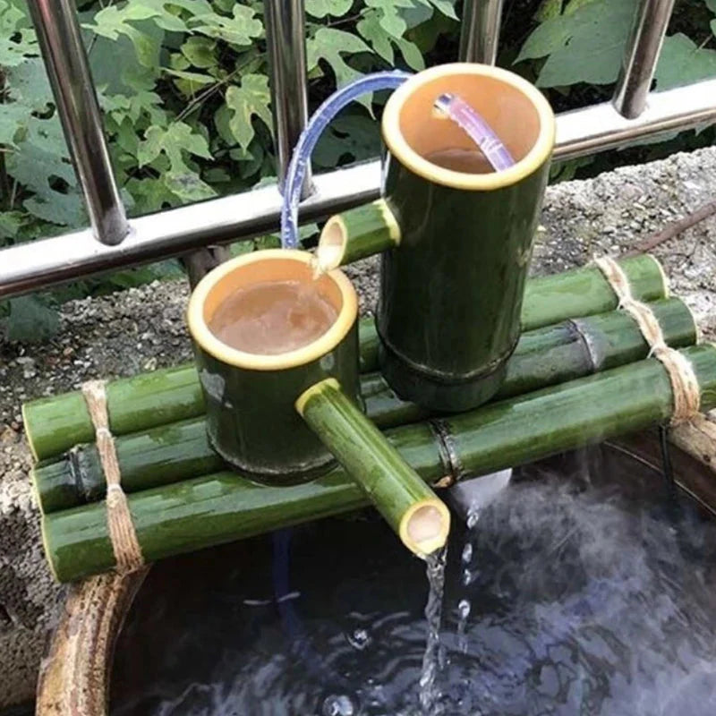 1pc Bamboo Fountain Modern Home Decor Water Fountains Ornaments Garden Decoration