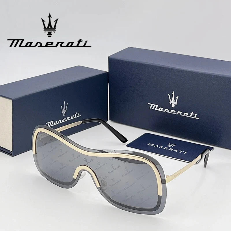 MASERATI Sunglasses New Fashion goggles Stylish Unframed Metal rimmed Shades for Men Women Cool Pose Trendy Design 10785