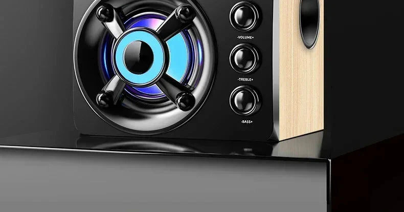 HIFI 3D Stereo Speakers Upgrade With LED Light AUX USB Wired Wireless Bluetooeh 5.0 Audio Home Theater Surround Sound Bar TV