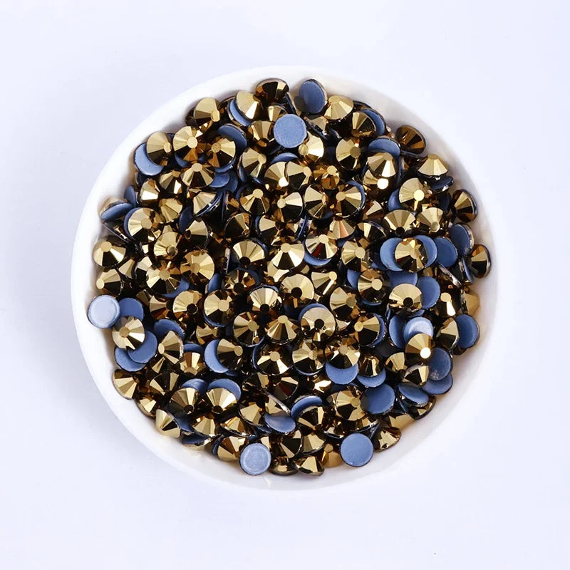 SS3-SS30 Yellow Series Hot-Fix Glass Flat Back Rhinestones