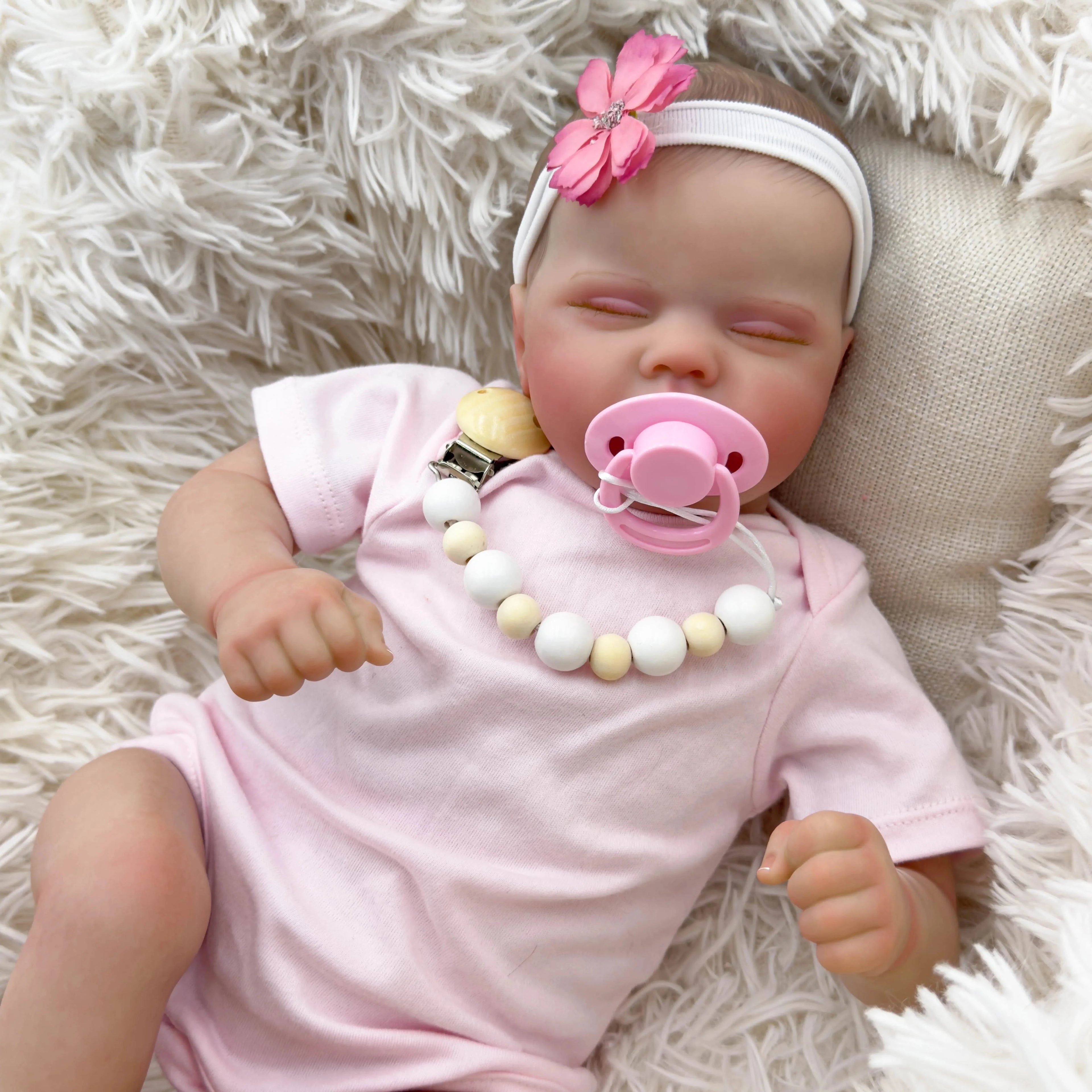 1pc 19 inch /49 cm reborn doll, soft glue entity baby, hand-painted details visible veins, collection art doll