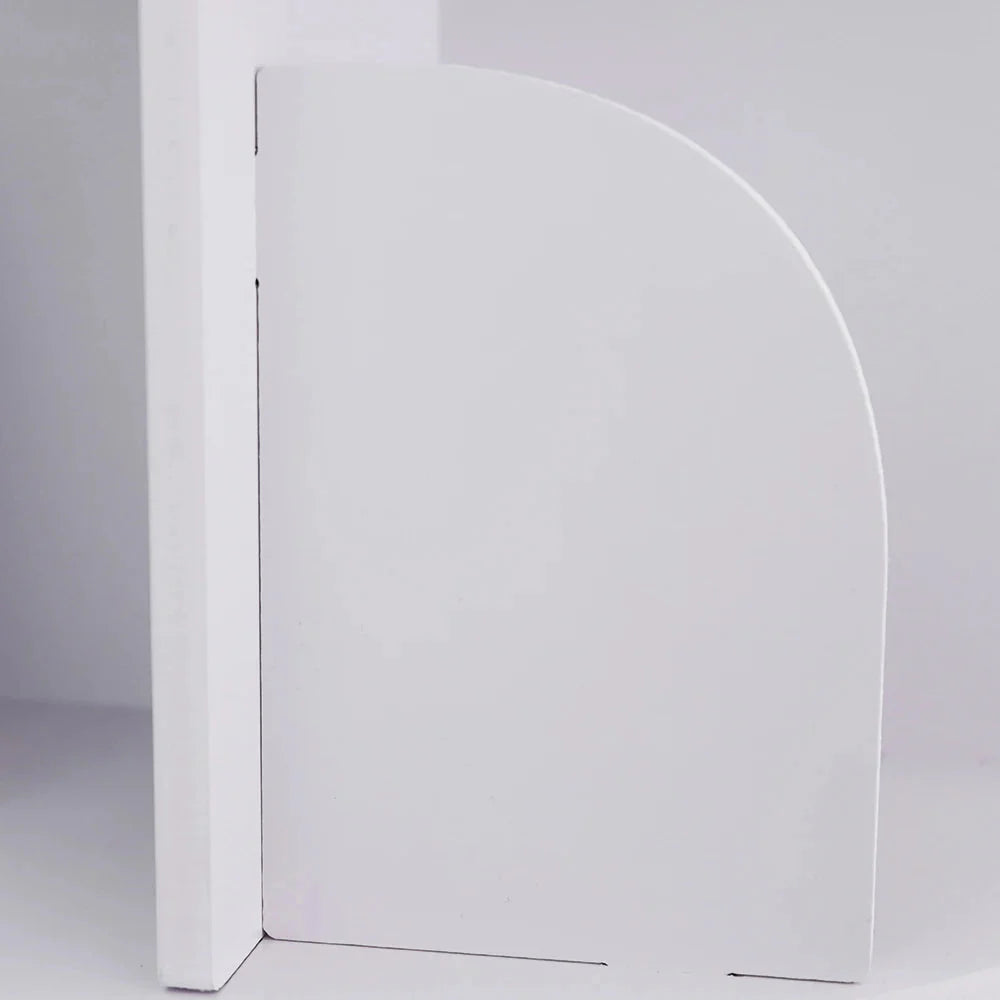 2/4-Tier Wooden Rotatable Bookshelf - 360°Display Floor Standing Storage Rack, White Multifunctional Bookshelf Organizer
