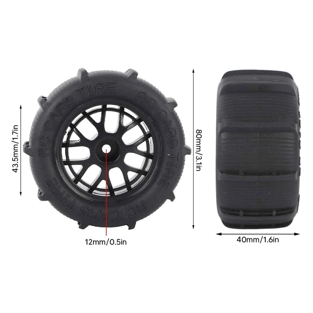 RC Beach Tires 1/14 1/16 1/18 Universal Rubber Plastic Good Grip Strong Cushioning RC Car Desert Wheels RC Desert Wheels