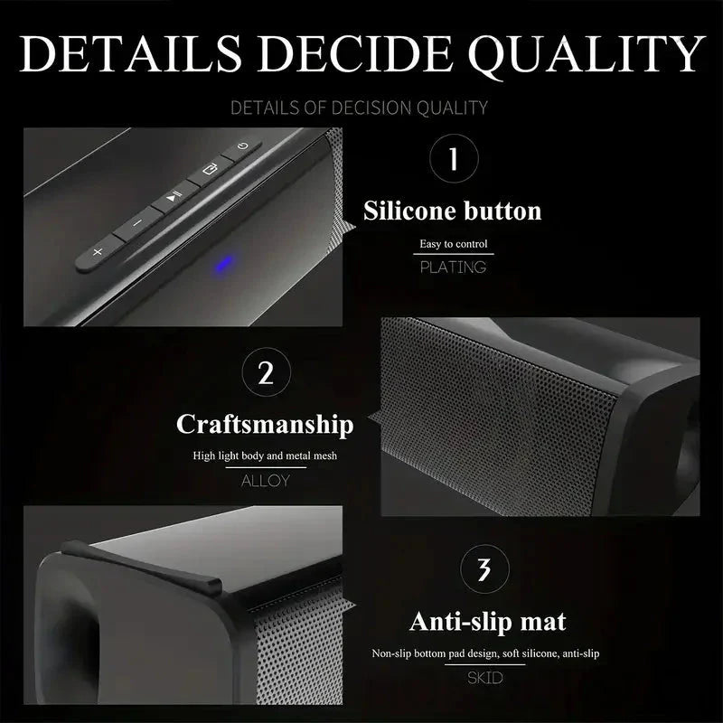 BS-28B High Quality Bluetooth Speaker High Power Wallmounted Wireless 40w Sound Bar Stereo Home Theater TV Strong Bass Sound Bar