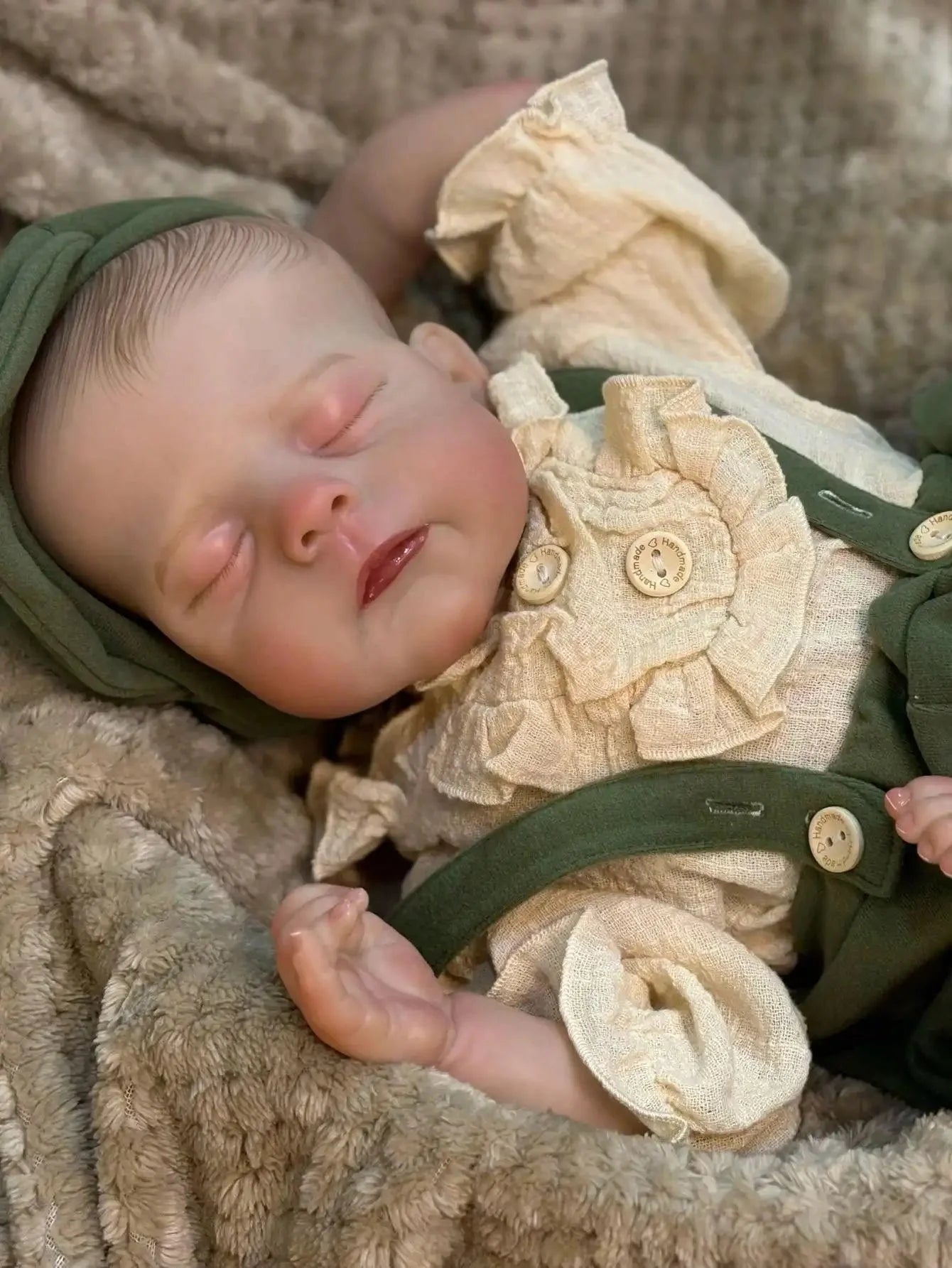 18-Inch Adorable Eric Reborn Baby Doll Sleeping Pose | Flexible Cloth Body, Collectible Art Gift