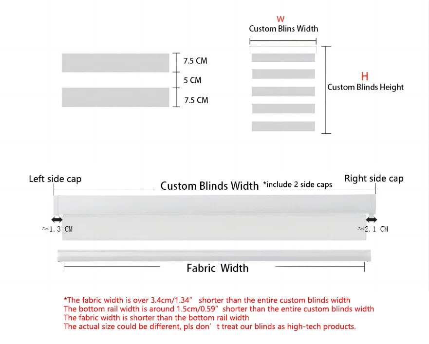 Decopedia Custom Made Zebra Blinds for Windows Motorized Roller Blinds Blackout Day and Night Window Blinds for Sliding Door