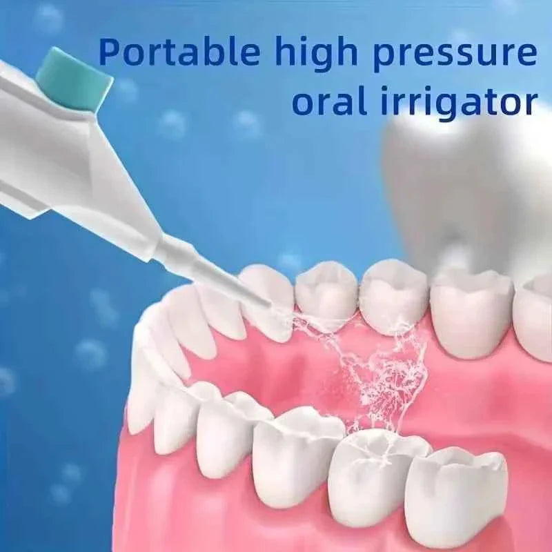 2025 Household High Pressure Oral Irrigator Portable Teeth Clean Water Dental Floss Manual High Pressure Water Toothpick 2024