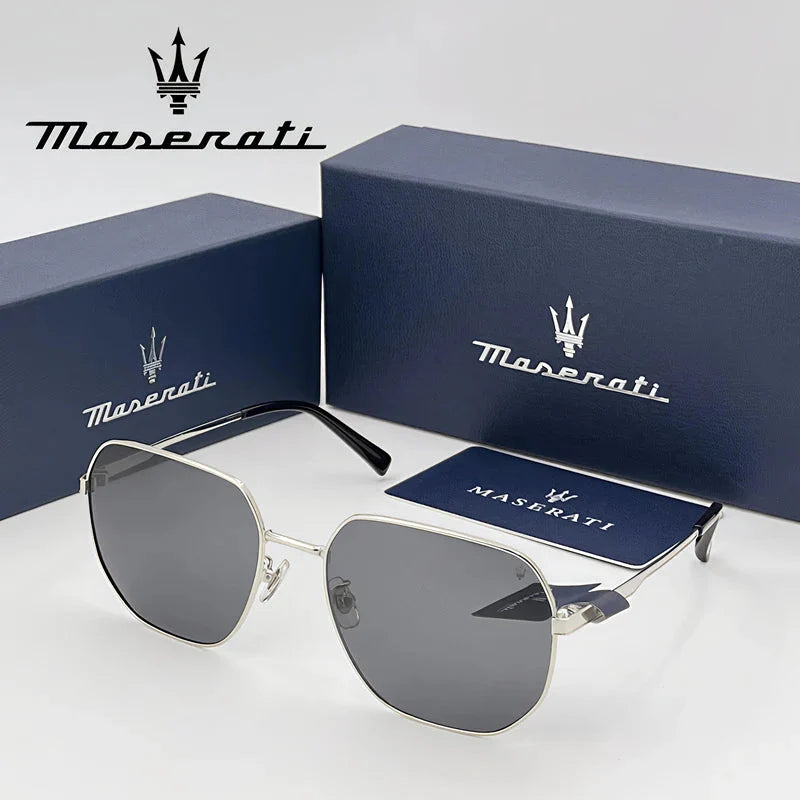 MASERATI Sunglasses New Fashion goggles Stylish Unframed Metal rimmed Shades for Men Women Cool Pose Trendy Design 10785
