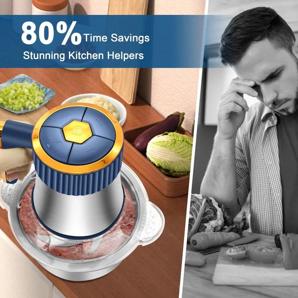 5L Electric Meat Grinders Multifunctional Vegetable Slicer Chopper 304Stainless Steel Food Processor Mixer Machine Kitchen Tool