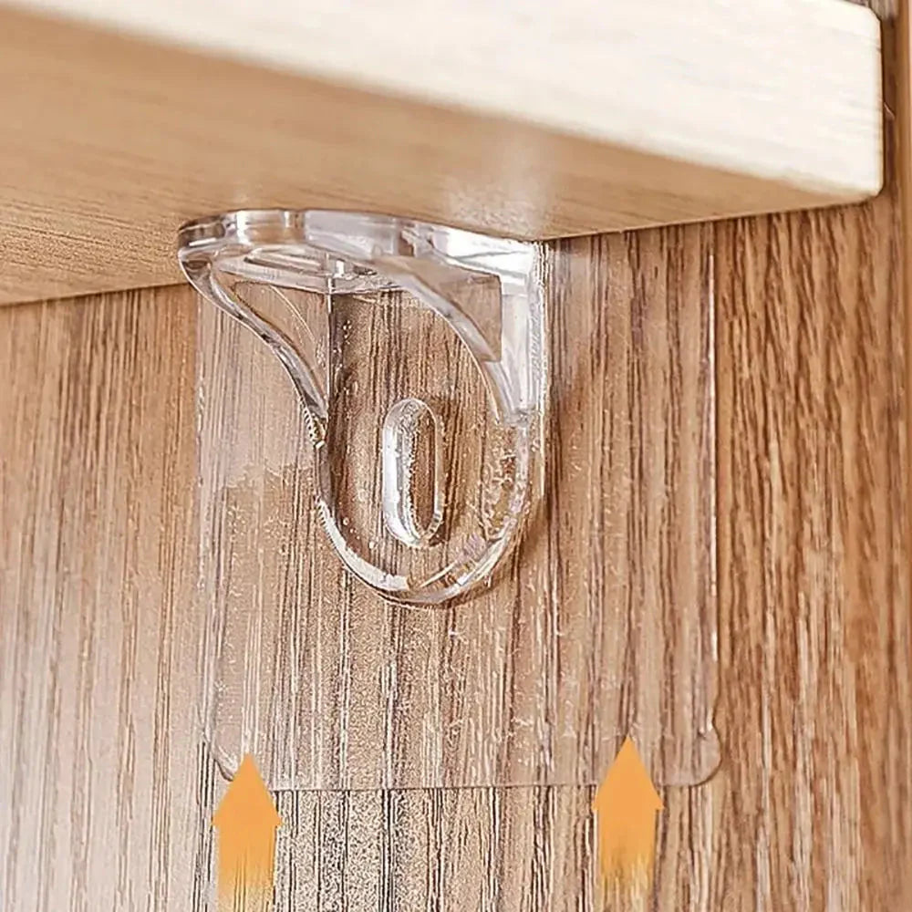 Shelf Support Hooks Punch-Free Closet Cabinet Partition Plate Holder Without Trace Bracket Home Tools For Home Kitchen Bathroom