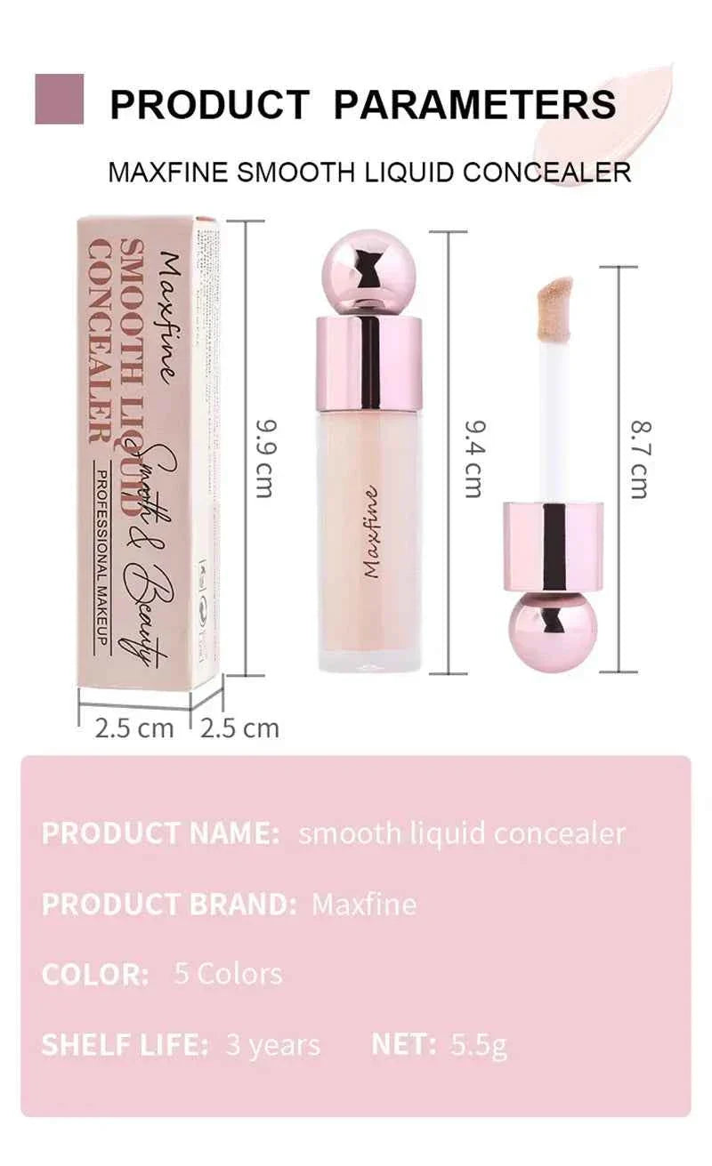 Smooth Liquid Foundation Cream Moisturizing Waterproof Concealer Modify Skin Tone Cover Acne Spots Full Coverage Face Make Up