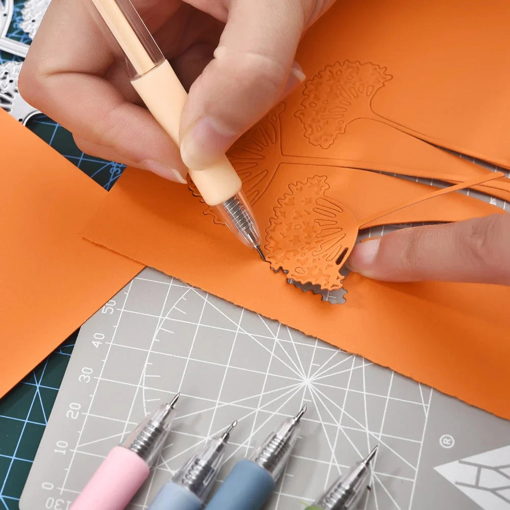 1/8pcs Art Utility Knife Pen Knife Pen Refill Set Paper Cutting Tool Precision Scrapbooking Sticker Cutter DIY Craft Supplies