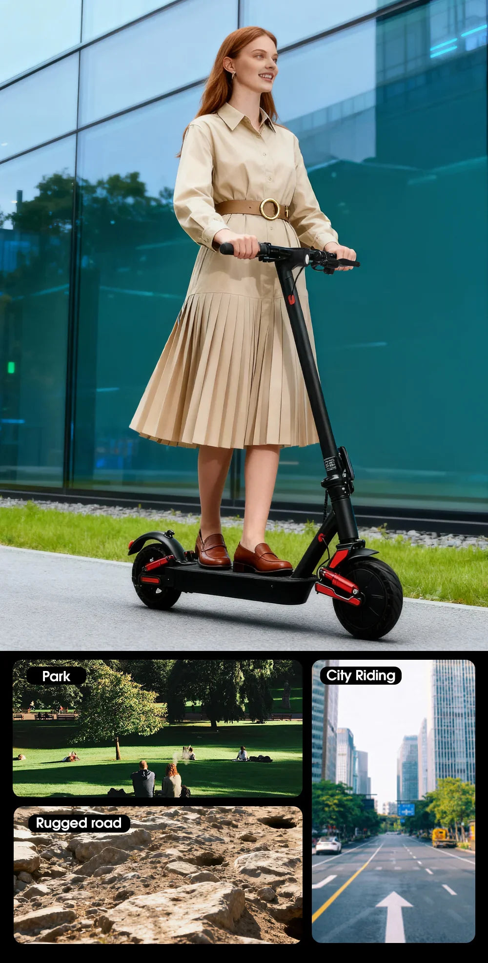 HUANCI D06 500W e scooter Electric Scooters 32km/h escooters Escooter scooter electric for adults eScooter Dual Shock Absorbers
