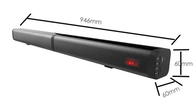 40W 4Ω Full Range Bluetooth Soundbar Detachable Speaker 3D Surround Sound 2.0CH Stereo Audio Loudspeaker HDMI AUX Optical USB TF
