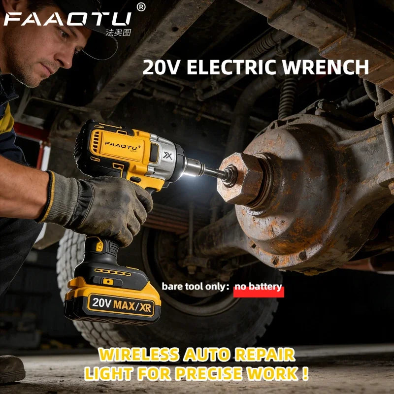 FAAOTU DCF880 2 Cordless Impact Wrench 2300RPM Compact Electric Wrench Recharge Power Tools For Dewalt 20V Battery(no battery)