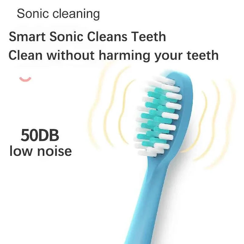 Sonic Electric Toothbrush for Children Kids cleaning teeth whitening Rechargeable water proof Replace The Tooth Brush Head
