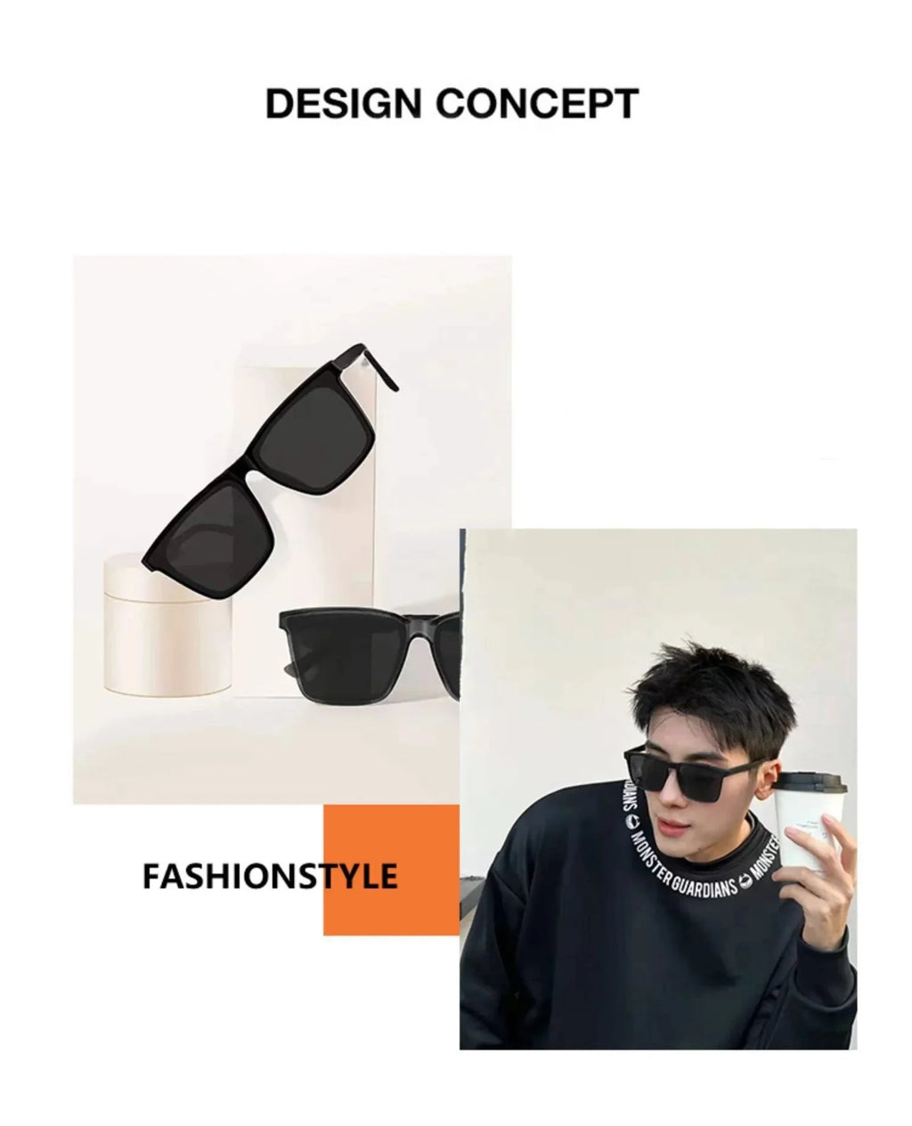 Men's Sunglasses For Uv Protection While Driving. 2025 New Style Square Frame Fashionable Sunglasses 2050