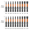 Impact Torx Bit Set-3/6 Inch  (T7-T40) & Impact Hex Head Allen Wrench Drill Bit Set-2/4 Inch  (H1.5-H8)  With CNC Machined Tips,
