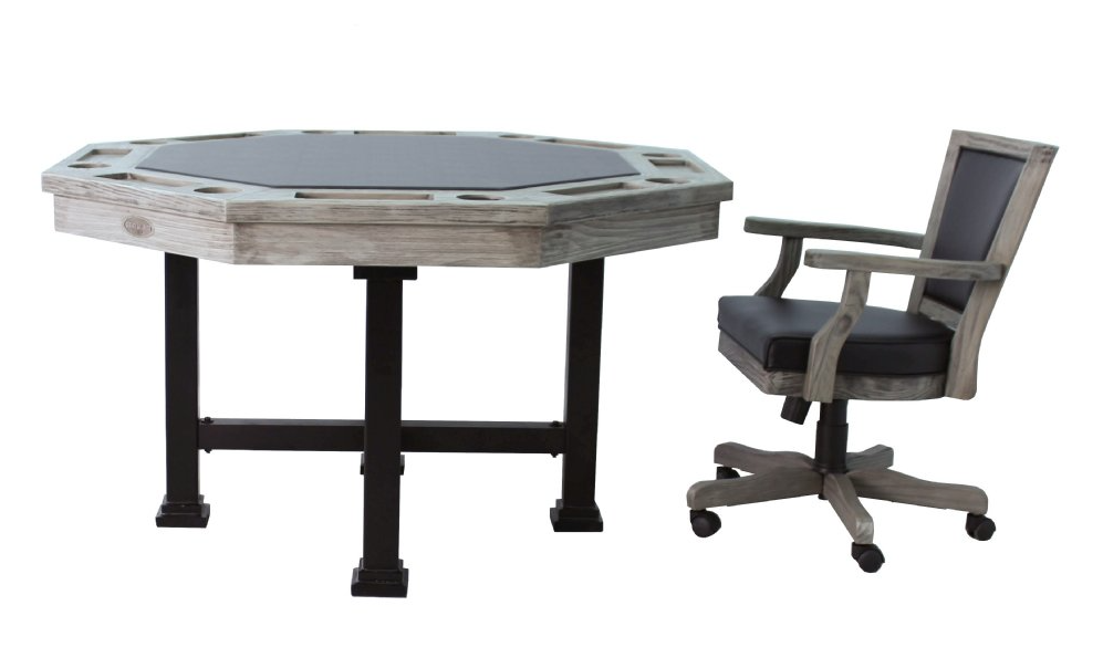 "The Urban" 3-in-1 Slate Bumper Pool Table w/ Card and Dining Top + 4 Chairs by Berner Billiards