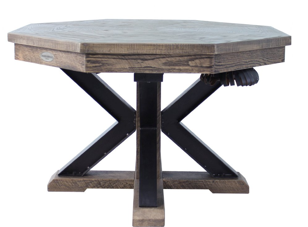 "The Weathered" 3-in-1 Slate Bumper Pool Table w/ Card and Dining Top + 4 Chairs by Berner Billiards