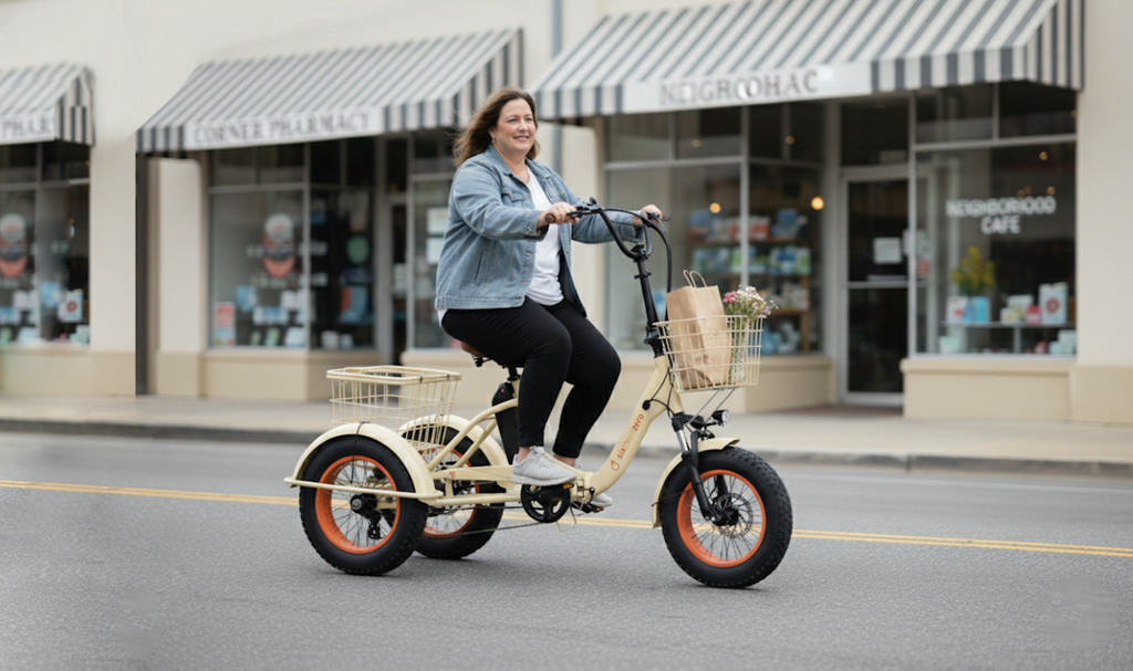 Six Three Zero EZ Transit 20" Fat Tire Electric Trike with Rear Motor