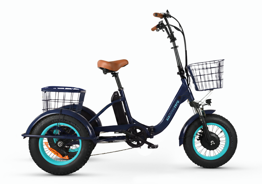 Six Three Zero EZ Transit 20" Fat Tire Electric Trike with Rear Motor