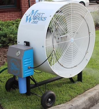 Mist Works “Blizzard” Portable High-Pressure 36″ Industrial Mister Fan