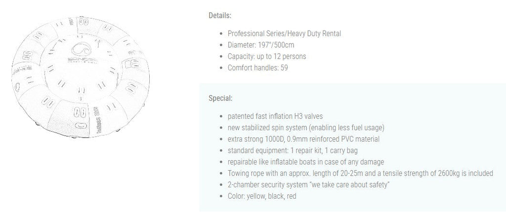 SPINERA Professional™ Endless Ride Multi-Person Tube - Aqua Roulette