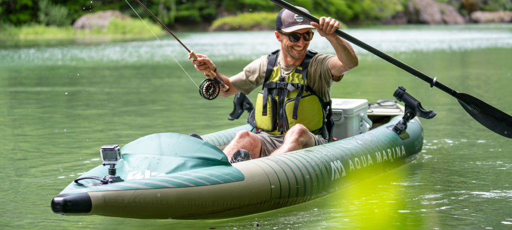 Aqua Marina Caliber Inflatable Fishing Kayak - 1 to 2 Person