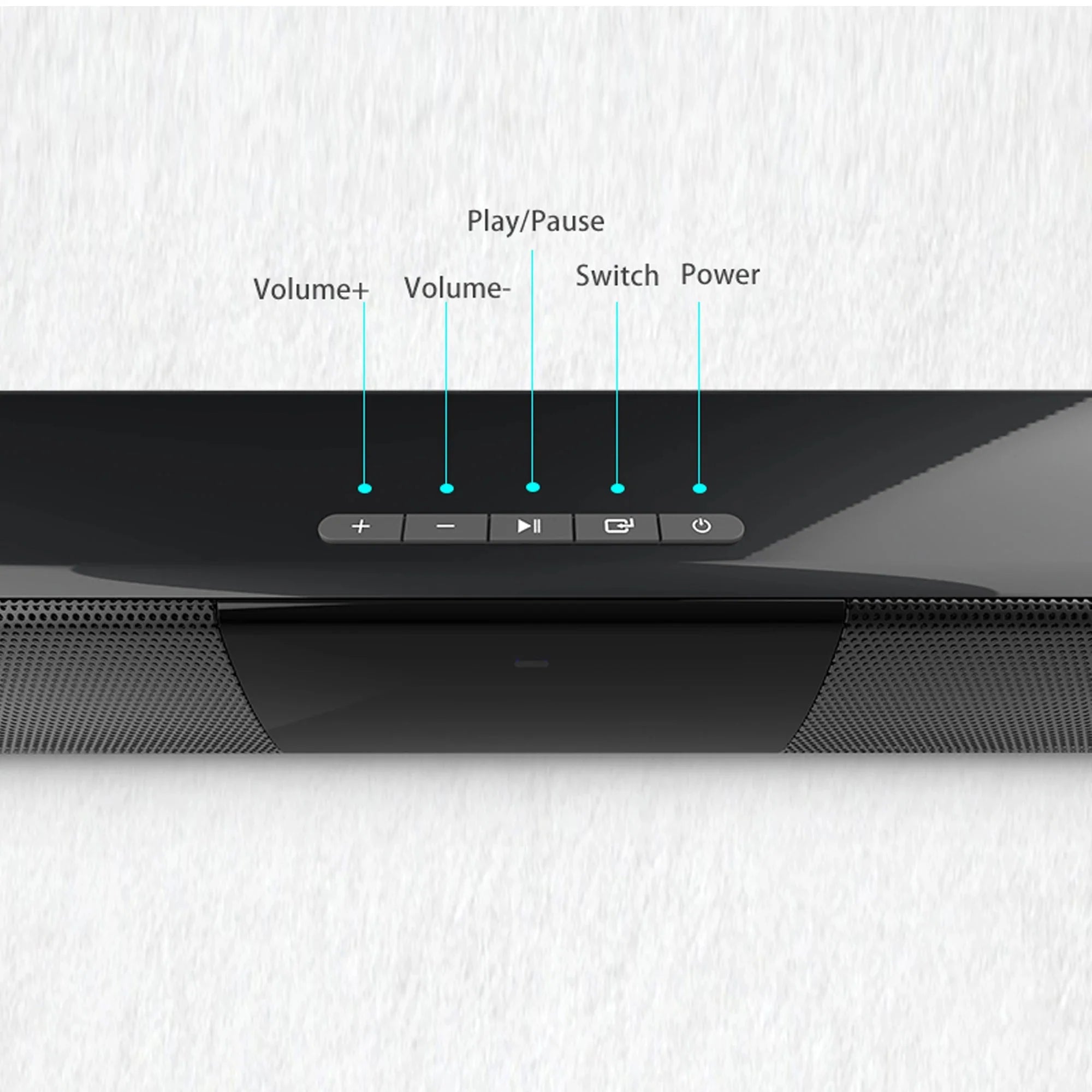 Soundbar Speakers, Bluetooth 5.3, Stereo Soundbar Surround Sound Home Cinema with Remote Control, Support RCA AUX TF-Card