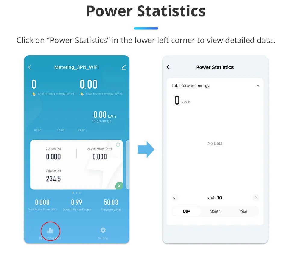 Smart 3-Phase 4-Wire WiFi Power Monitor 63A - Bidirectional Solar Energy Meter with Tuya App Control & Real-Time Analytics