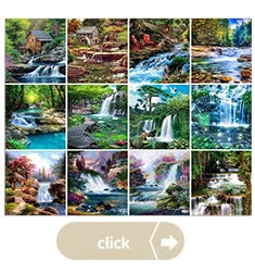 DIY Paint by Numbers Kit for Adults - Natural Scenery & Botanical Canvas Art