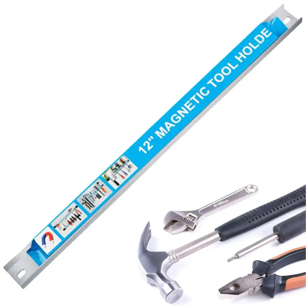 Magnetic Tool Holder Heavy Duty Tool Bar Space Saving Metal Organizer Rack Tool For Workshop Garage Home 8,12,18,20inch