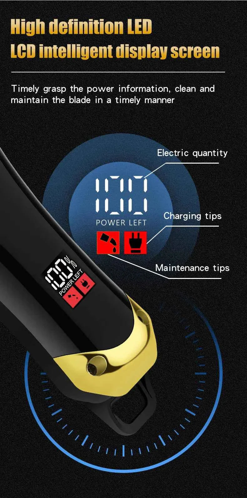 USB Rechargeable Hair Clippers for Men, Three-piece Set with Oil Head and Electric Trimmers, Ideal for Home Use