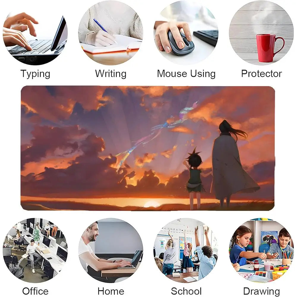 Anime The L-Legend Of Dororo And Hyakkimaru Mouse Pad Mousepad Large Gaming LockEdge Thickened Computer Keyboard Table Desk Mat