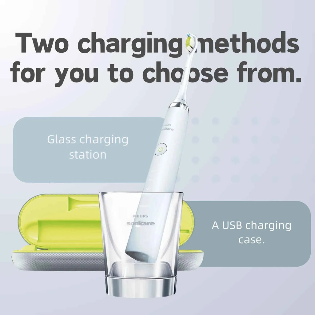 Philips Sonicare Diamond Clean HX9332 Electric Toothbrush Handle,Equipped with a travel charging case and two brush heads